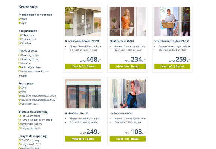 Keuzehulp webshop Horren.com